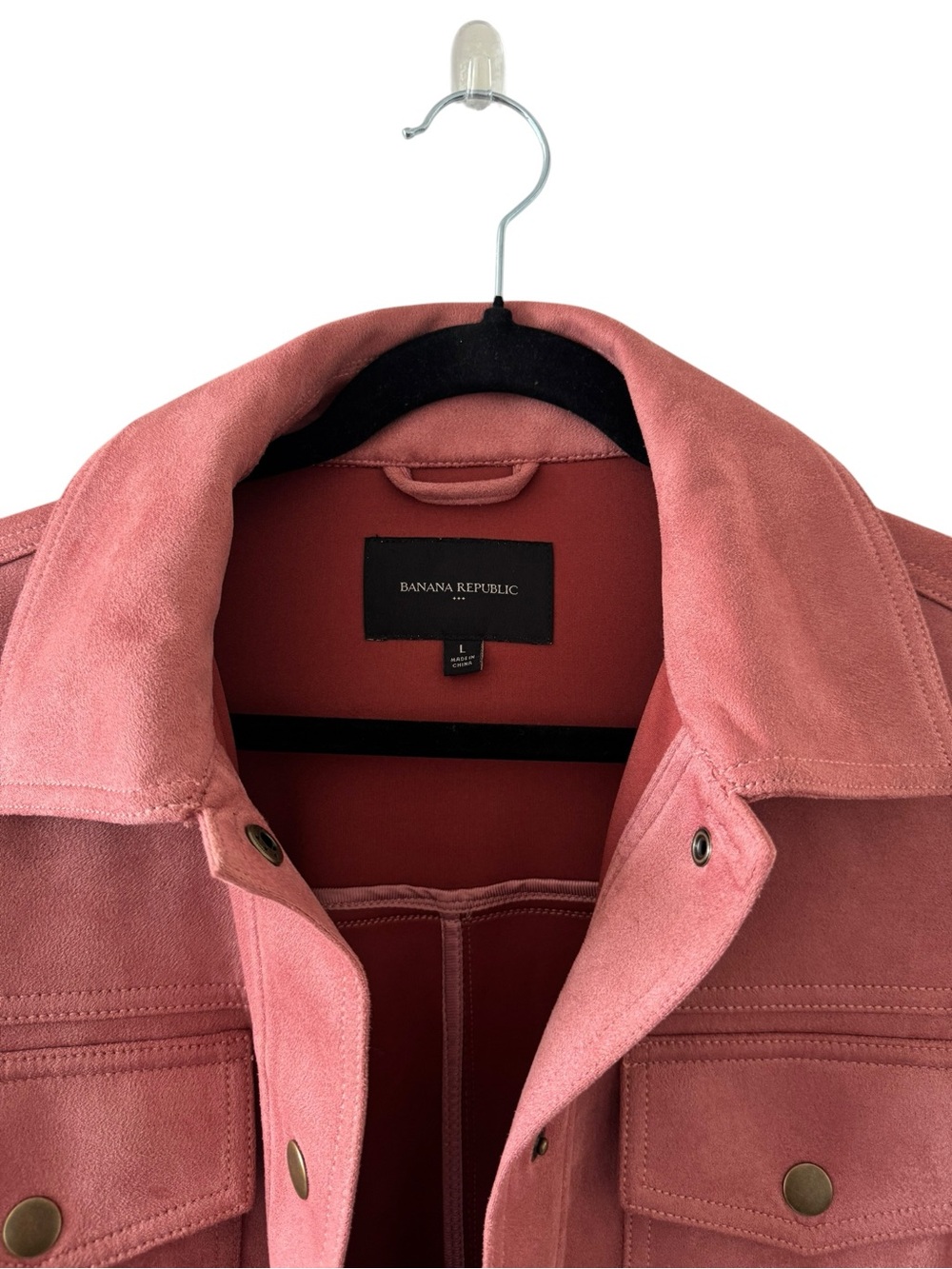 Banana Republic Suede-Look Utility Jacket in Dusty Rose - Picture 7 of 8